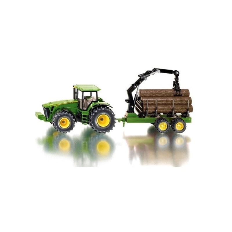 Siku - 1/50 John Deere 8430 Tractor w/ Forestry Trailer
