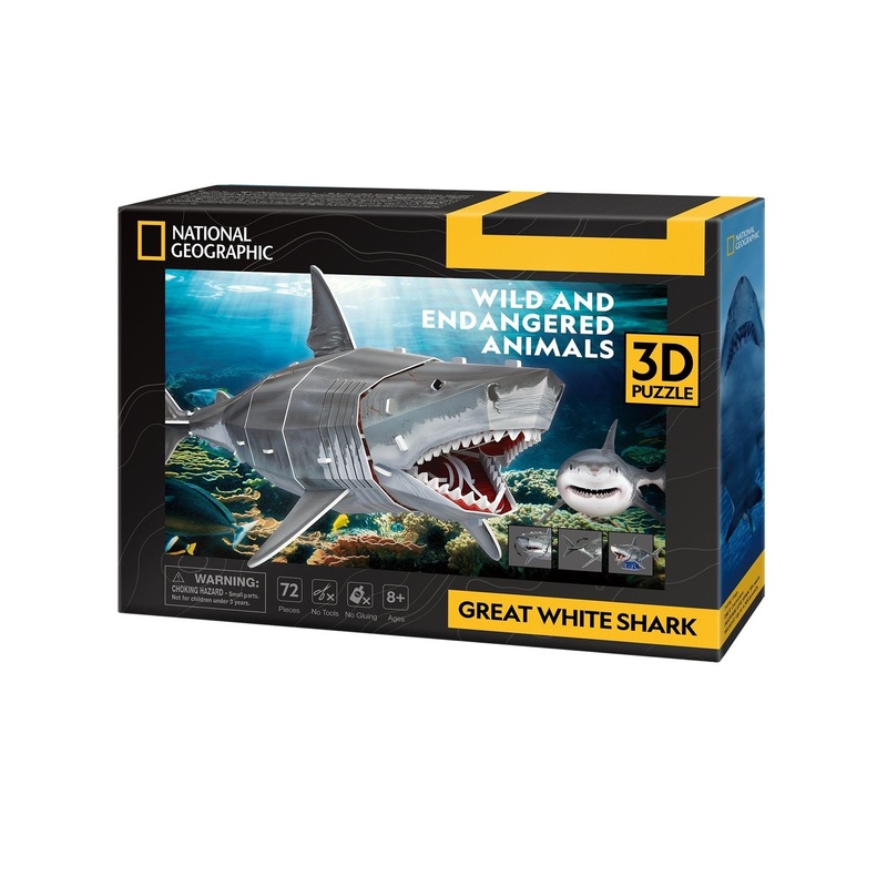 Cubic Fun - Nat Geo - Great White Shark (72pcs) (3D)