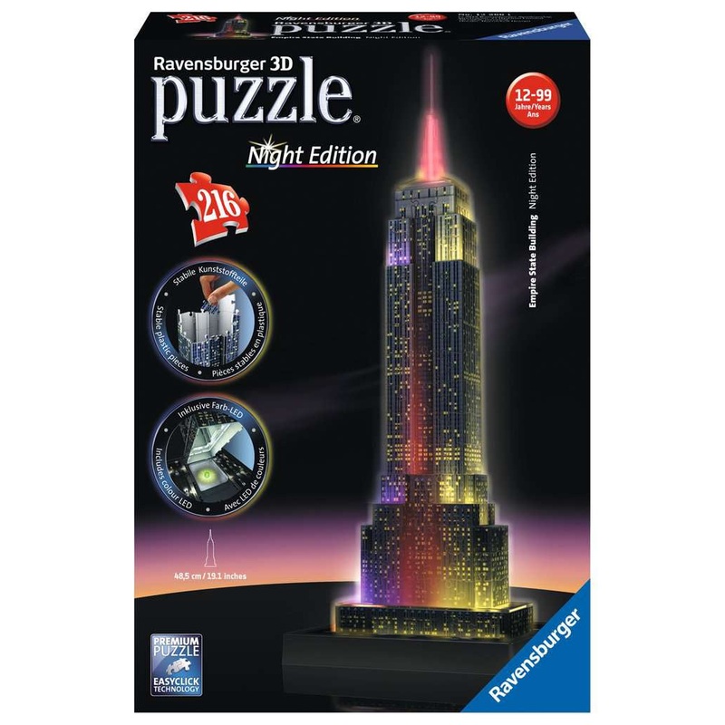 Ravensburger - Empire State Building at Night (216pcs) (3D)