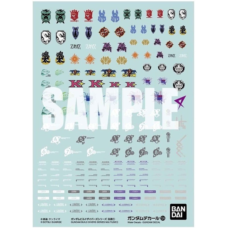 Bandai Gundam Decal (HGBD:R) Gundam Build Divers Serie