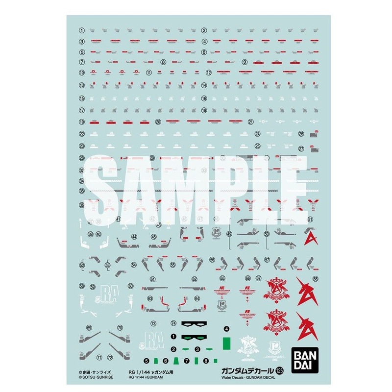 Bandai Gundam Decal (RG) Nu Gundam