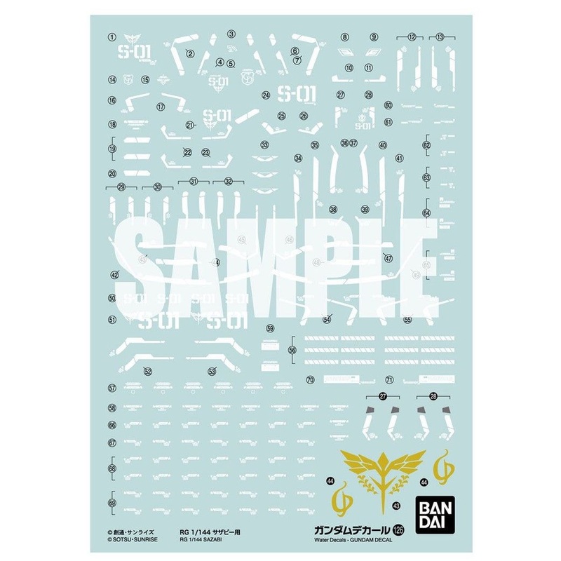 Bandai Gundam Decal (RG) Sazabi