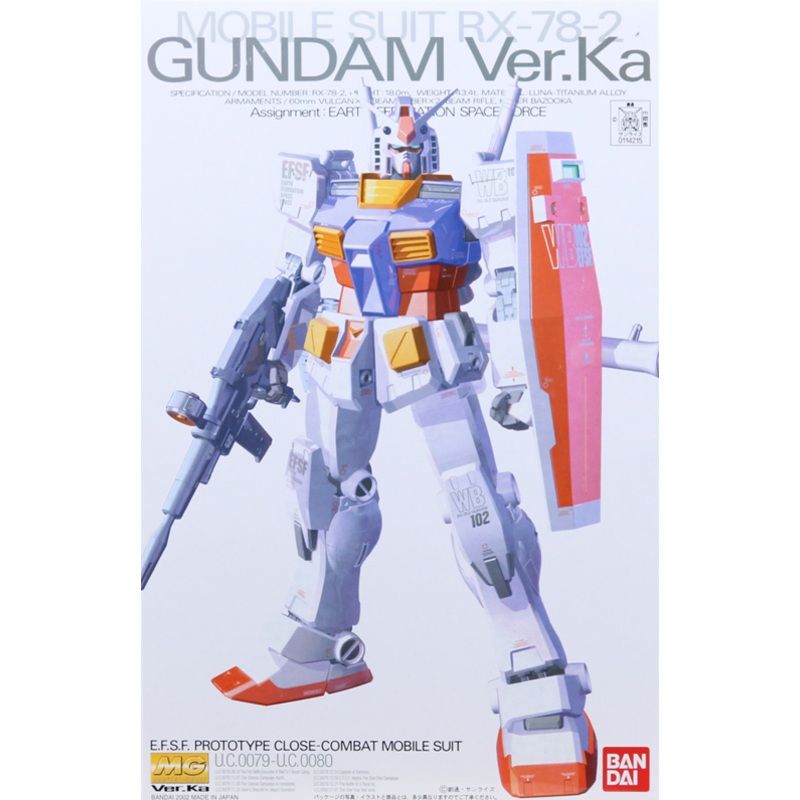 Bandai MG RX-78-2 GUNDAM Ver.ka