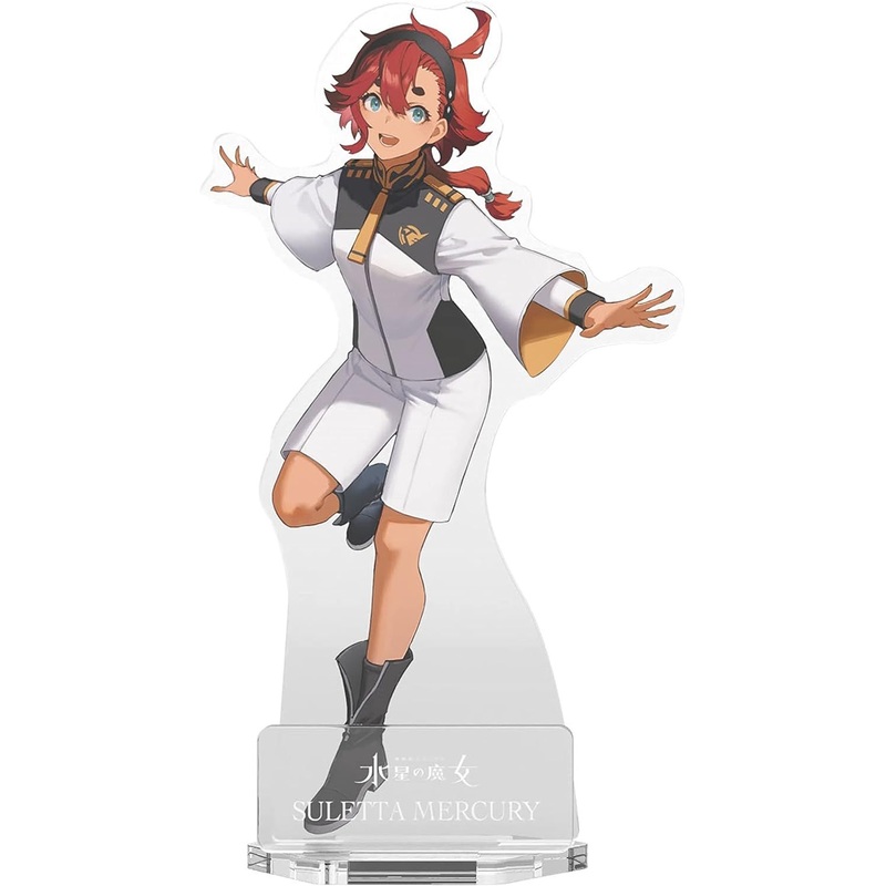 Bandai Mobile Suit Gundam The Witch of Mercury Gunpla Package Art Acrylic Stand Suletta Mercury