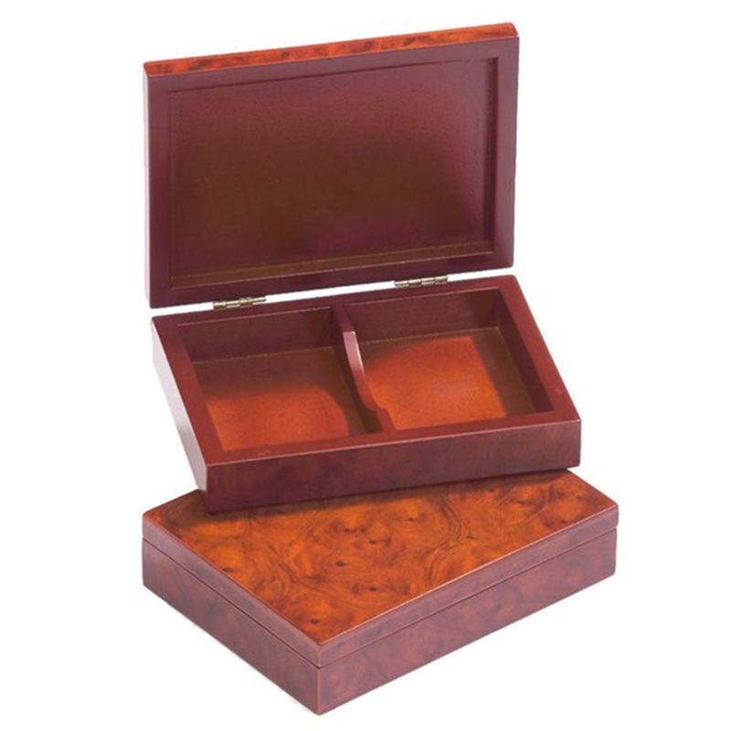 Carte  jouer Bote de rangement en bois (153x112x35 mm)